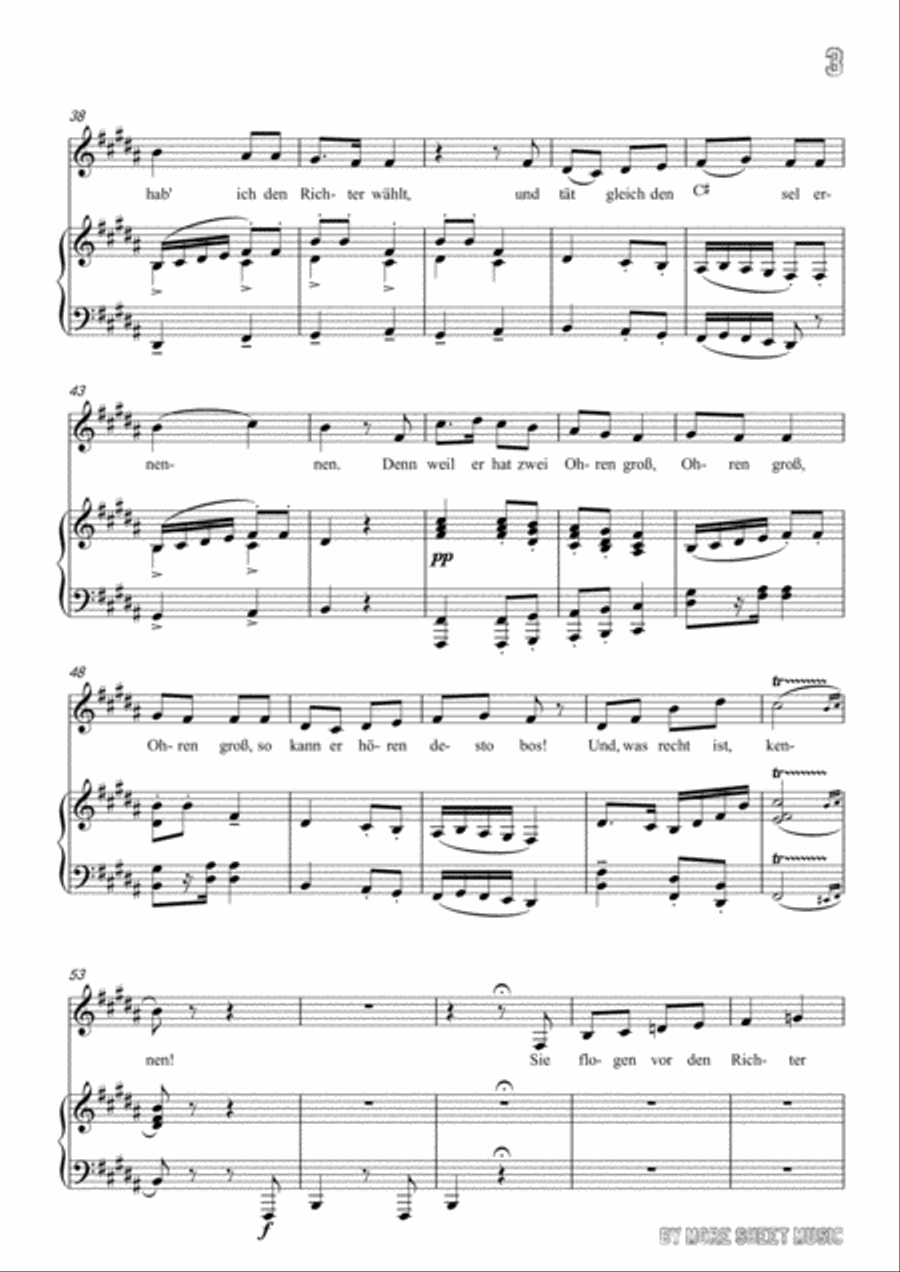 Mahler-Lob des hohen Verstandes in B Major,for Voice and Piano Voice Solo scores gallery preview page 5