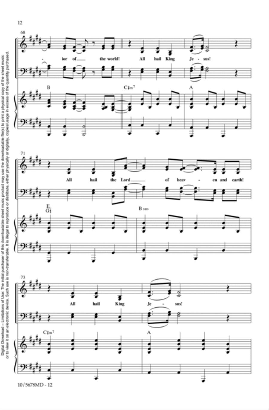 All Hail King Jesus All Hail King Jesus 4-Part scores gallery preview page 12