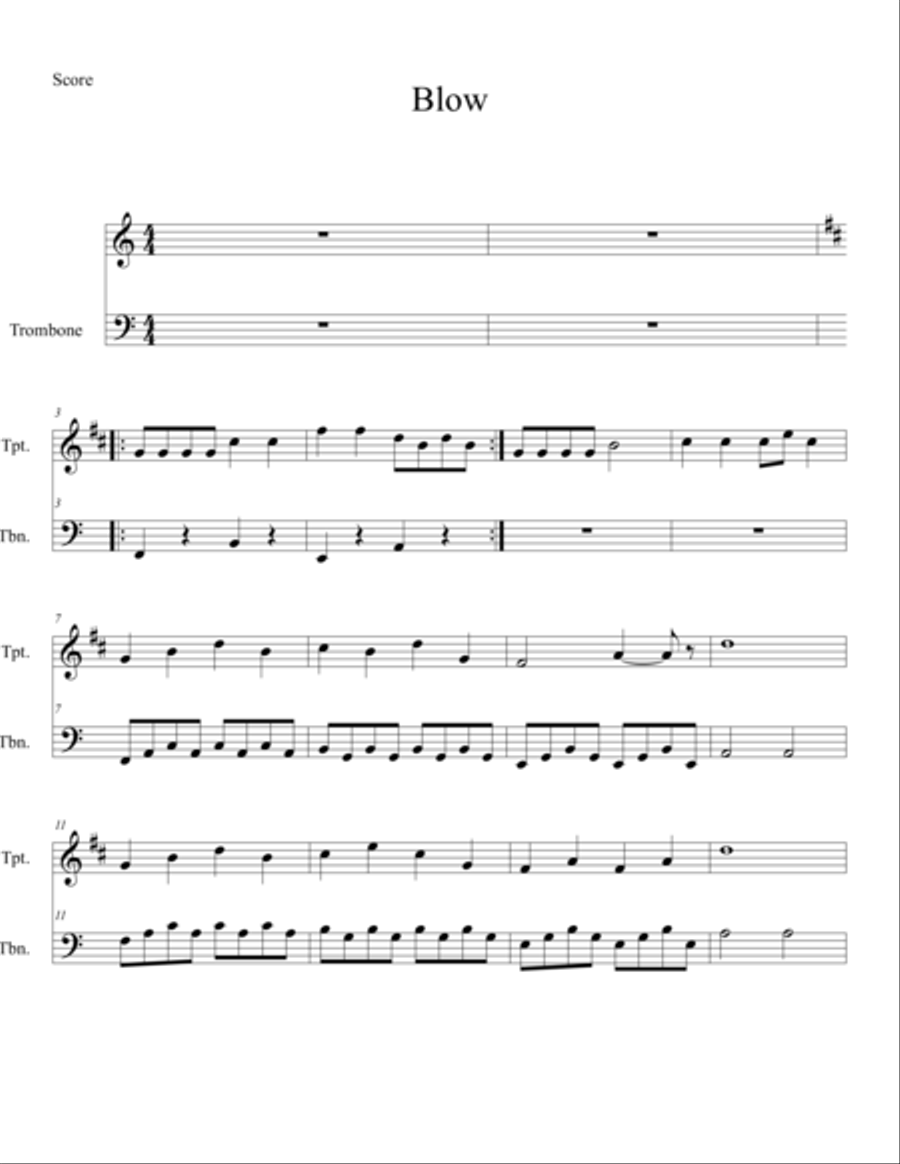 Blow Brass Duet scores gallery preview page 1