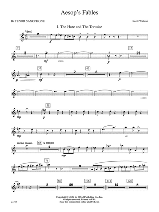 Aesop's Fables: B-flat Tenor Saxophone