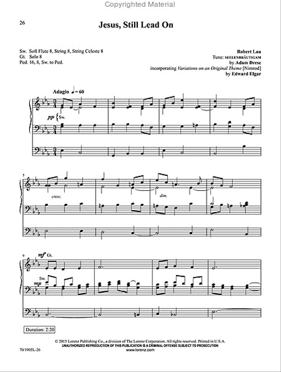 Symphonic Hymns for Organ Organ Solo scores gallery preview page 12