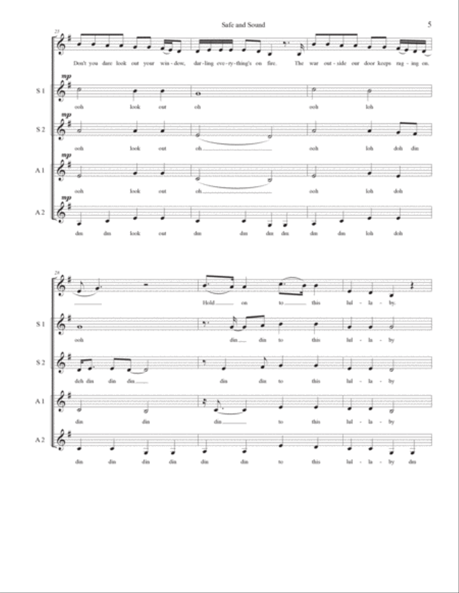 Safe & Sound SSA scores gallery preview page 5