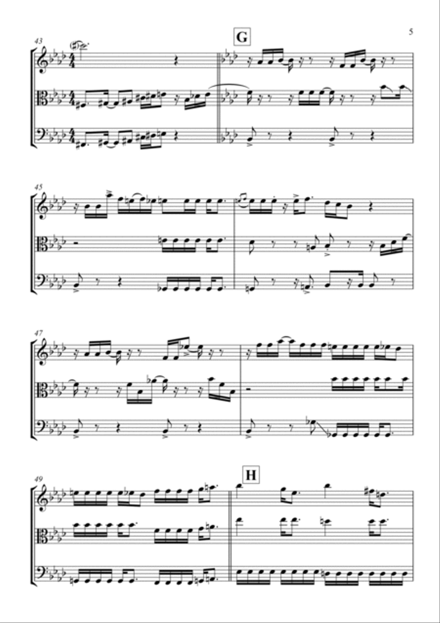 Bicycle Race String Trio scores gallery preview page 5
