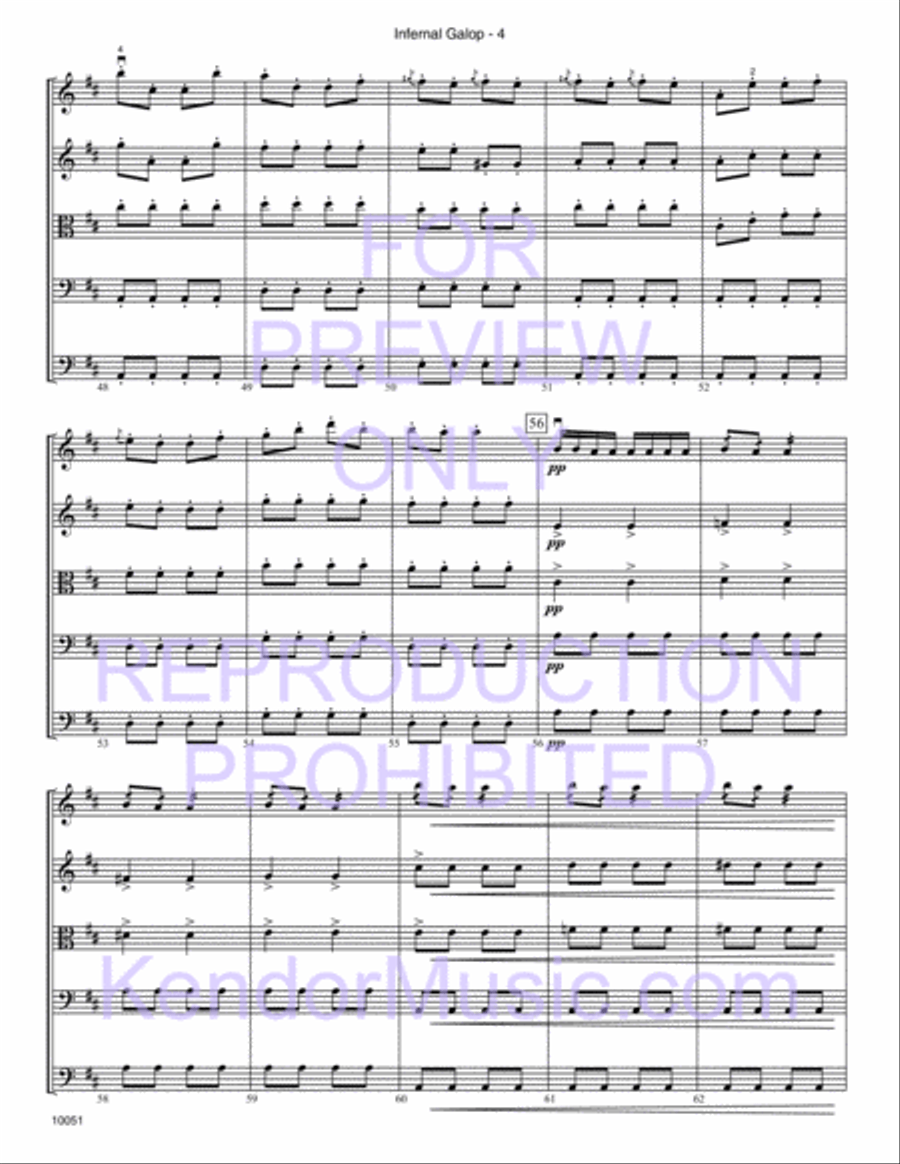 Infernal Galop (from Orpheus In The Underworld, Act 2) String Orchestra scores gallery preview page 5