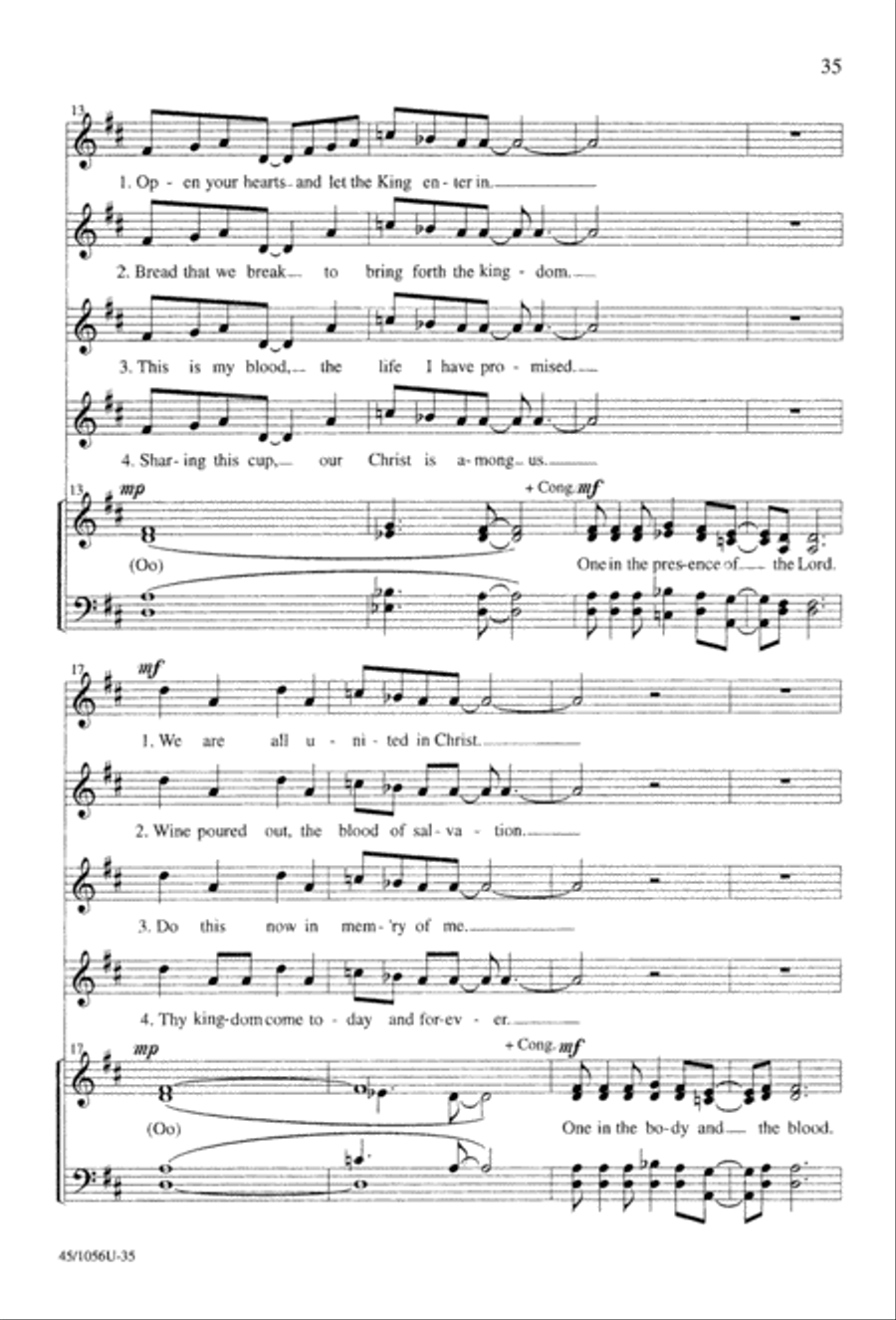 At the Lord's Table 4-Part scores gallery preview page 37