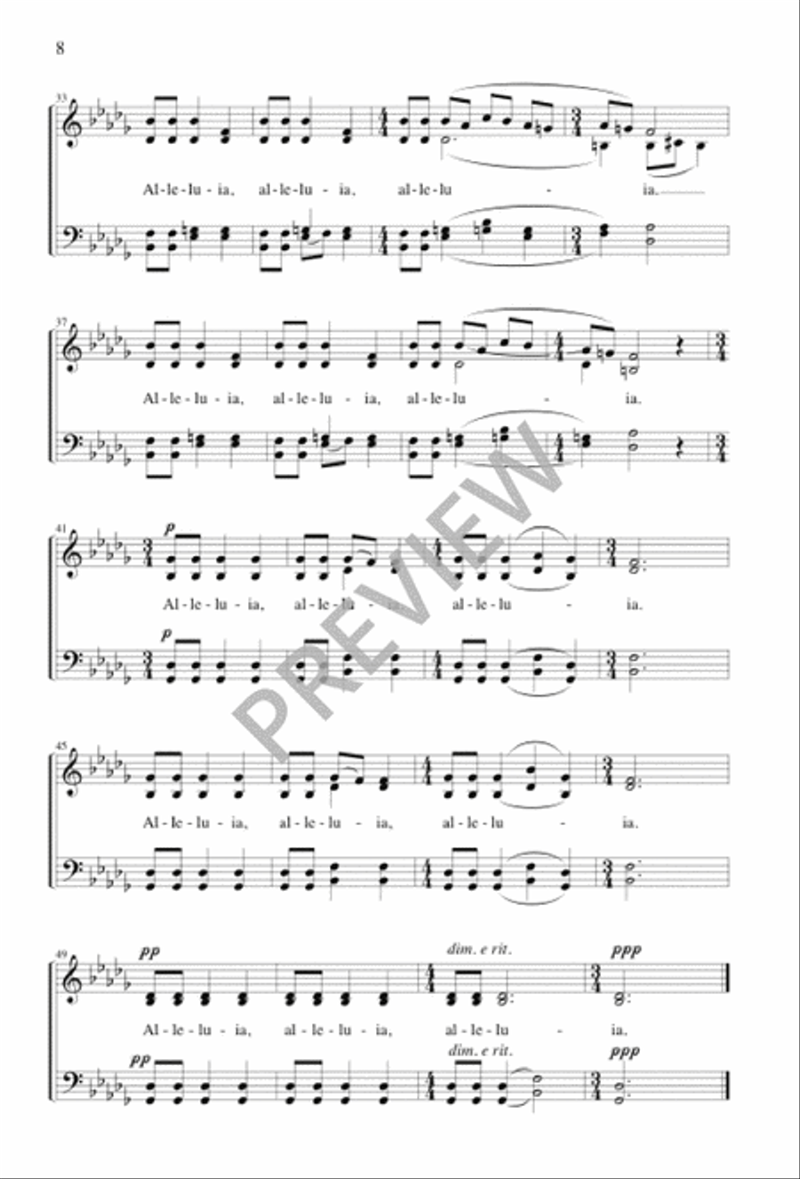 Three Motets 4-Part scores gallery preview page 9