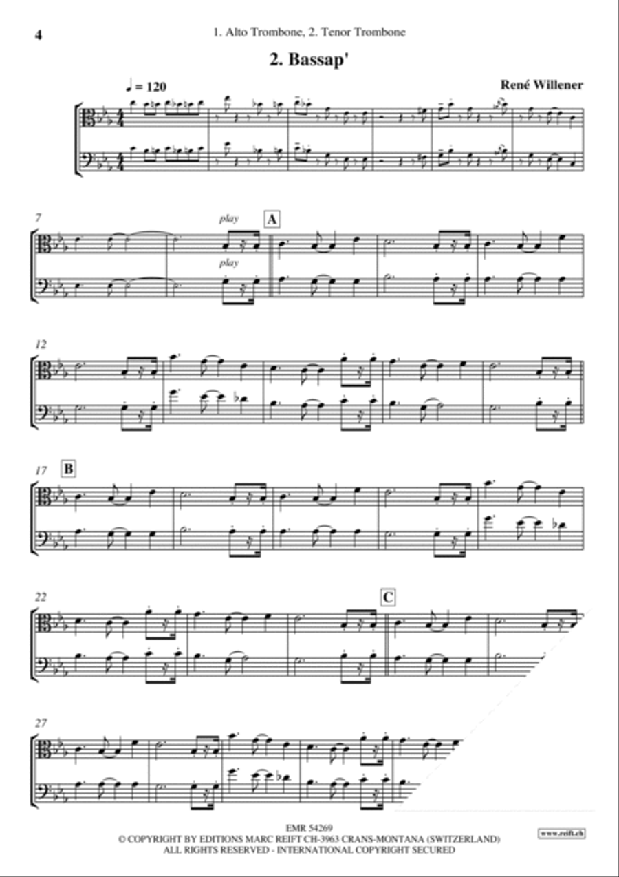 Happy Birthday Trombone scores gallery preview page 4