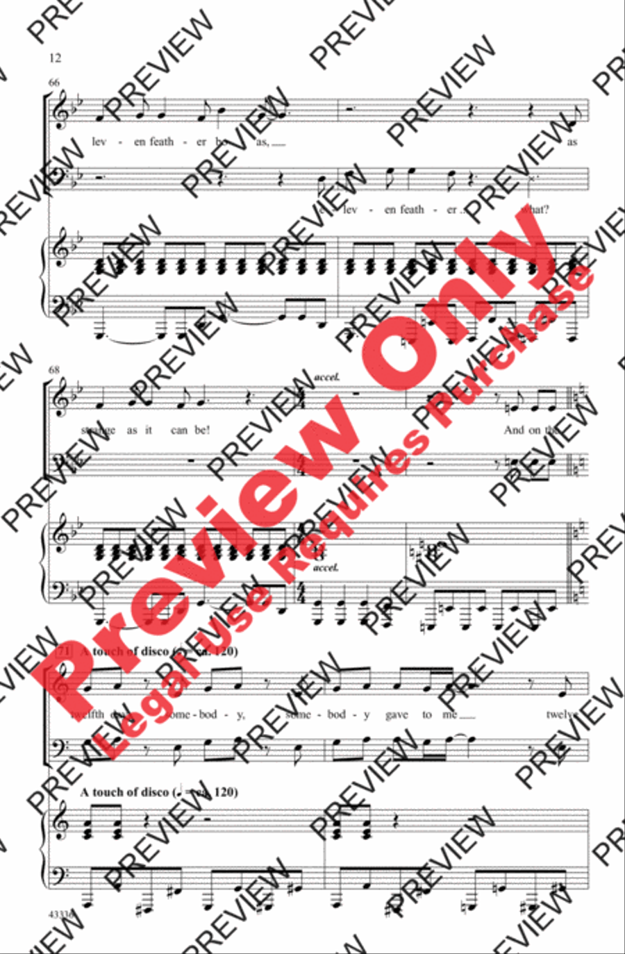 The Twelve Days of a Regifted Christmas 3-Part scores gallery preview page 12