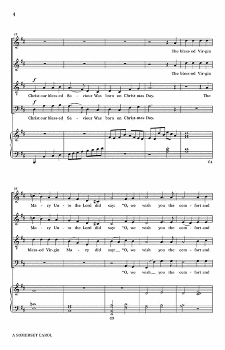 A Somerset Carol 4-Part scores gallery preview page 3