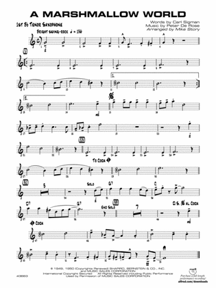 A Marshmallow World: B-flat Tenor Saxophone