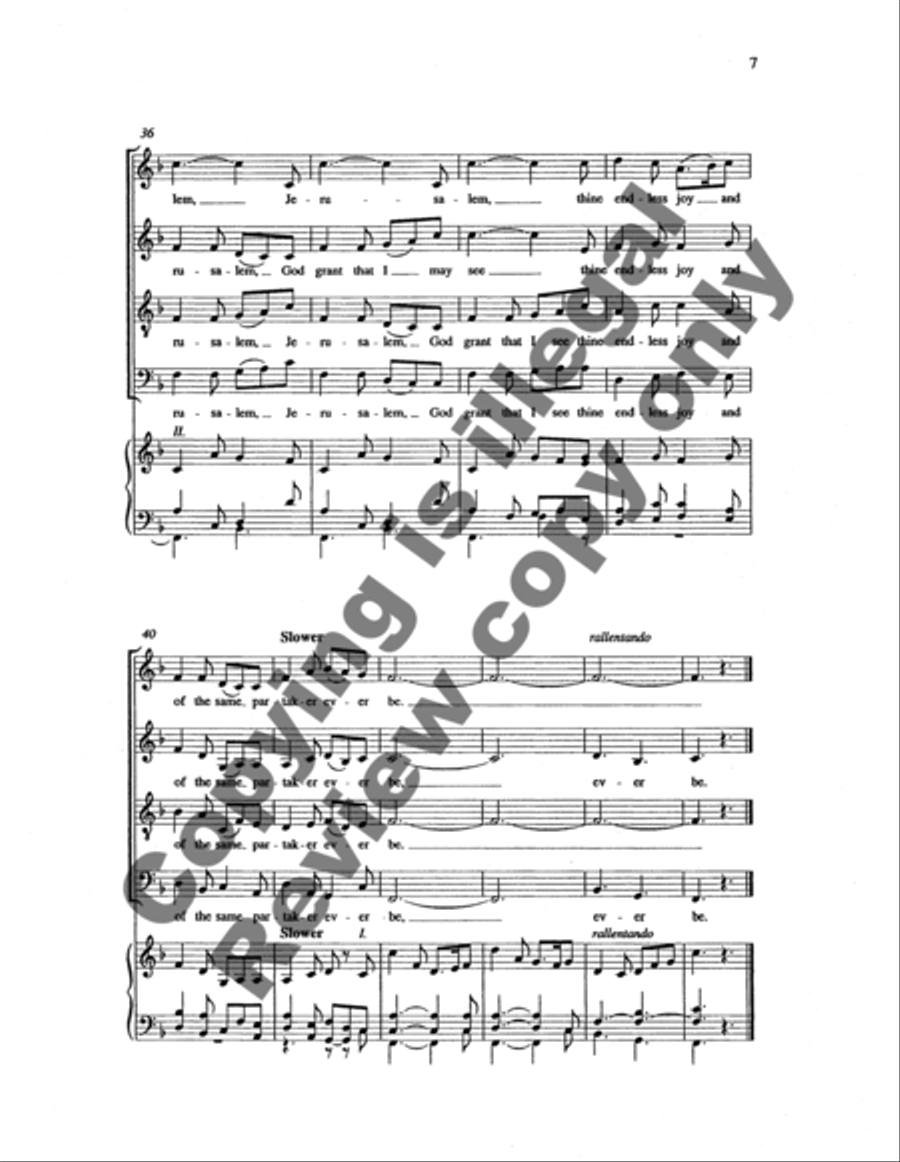 Jerusalem My Happy Home 4-Part scores gallery preview page 8