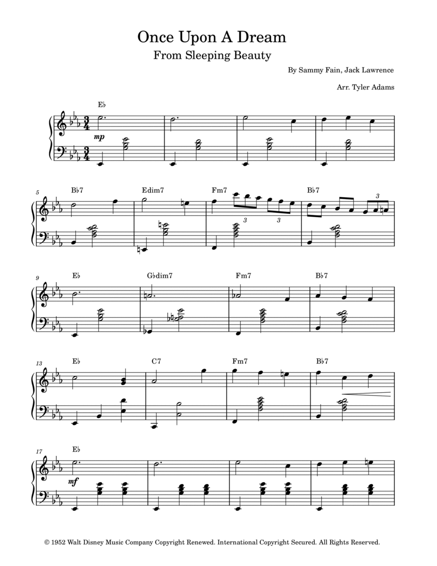 Once Upon A Dream Piano Method scores gallery preview page 1