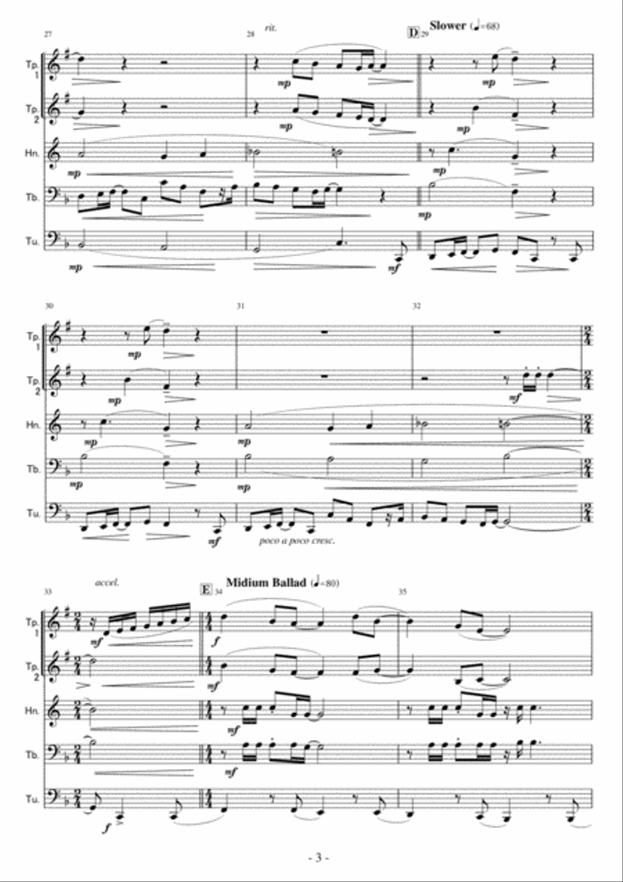 Can You Feel The Love Tonight Brass Ensemble scores gallery preview page 3