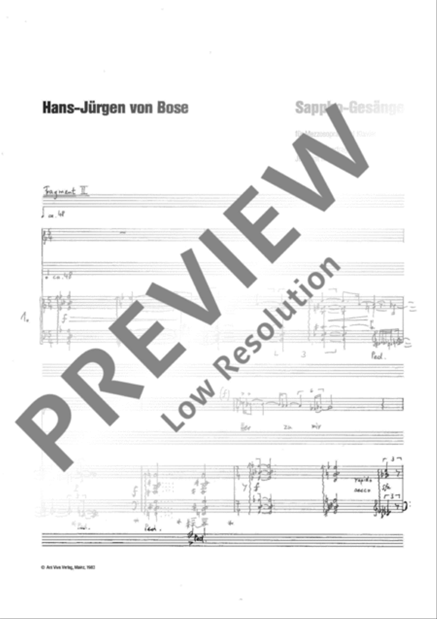 Sappho-Gesänge Mezzo-Soprano Voice scores gallery preview page 6