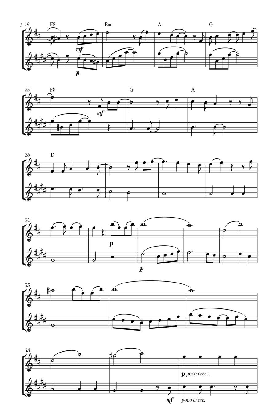Mary, Did You Know? Woodwind Duet scores gallery preview page 2