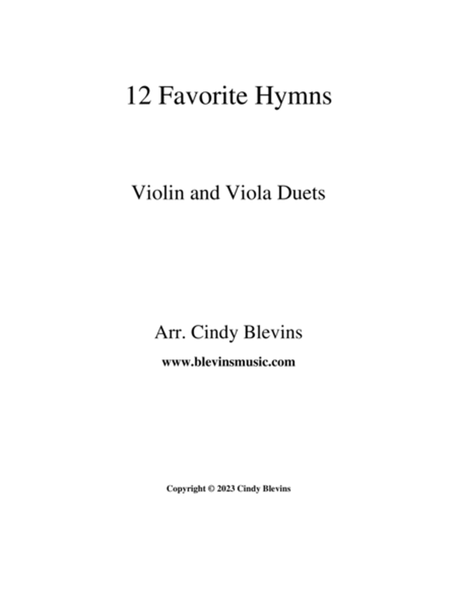 12 Favorite Hymns, for Violin and Viola Duet image number null