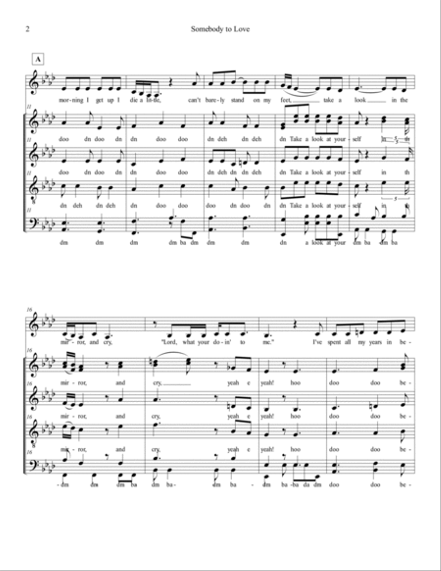 Somebody To Love Divisi scores gallery preview page 2