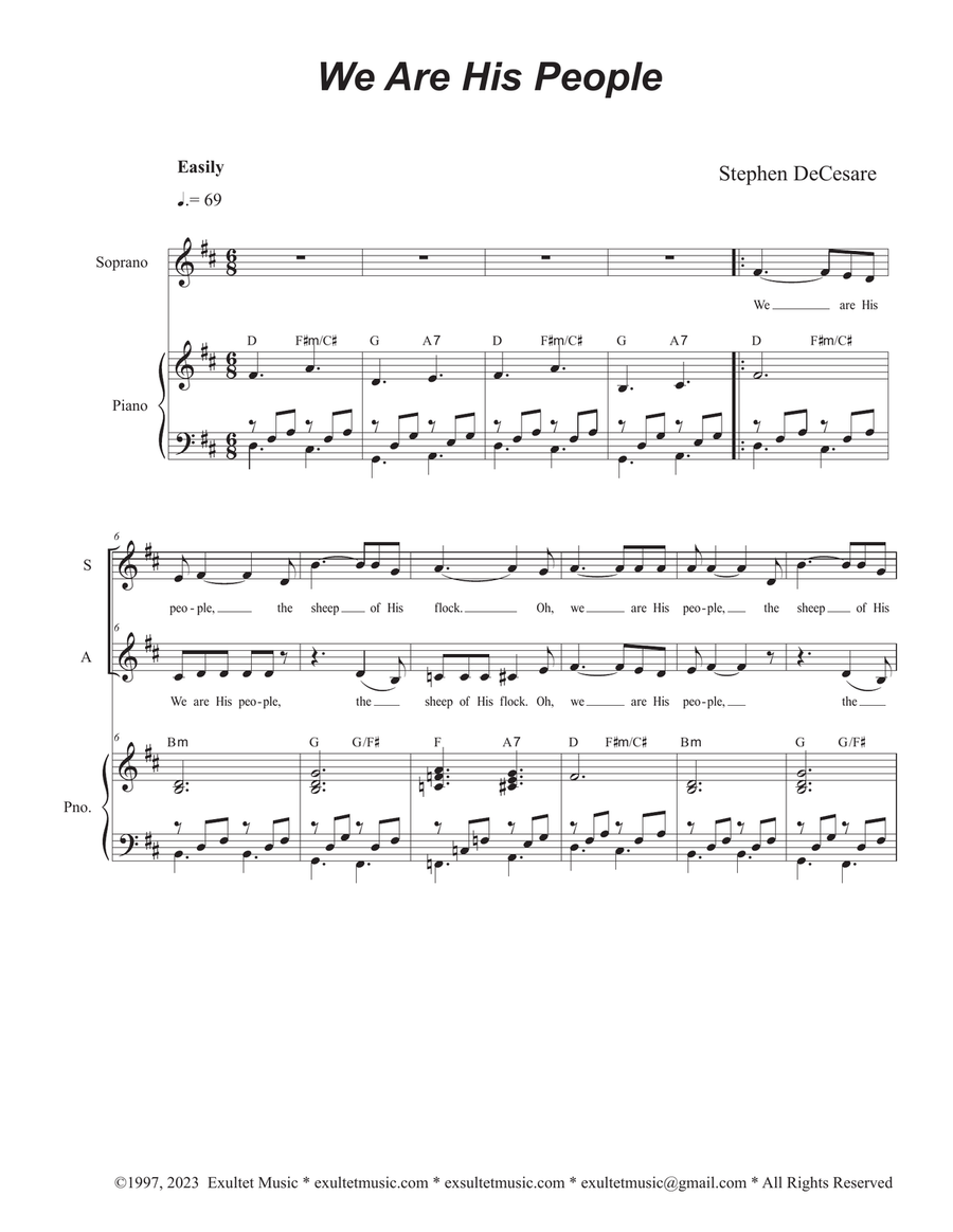 We Are His People (2-part choir - (SA)