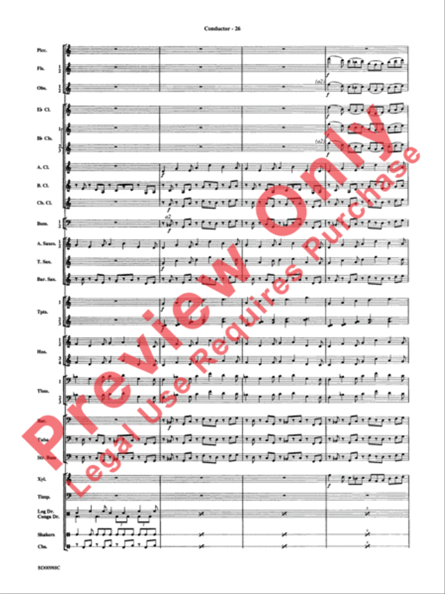 Kilimanjaro: An African Portrait Concert Band scores gallery preview page 29
