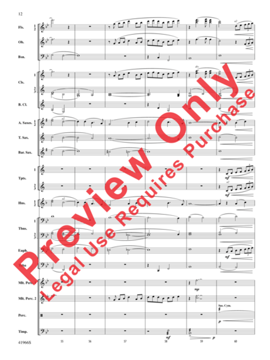 Holy Night, Silent Night Concert Band scores gallery preview page 12