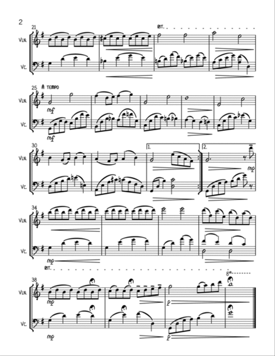Over The Rainbow Over The Rainbow String Duet scores gallery preview page 2