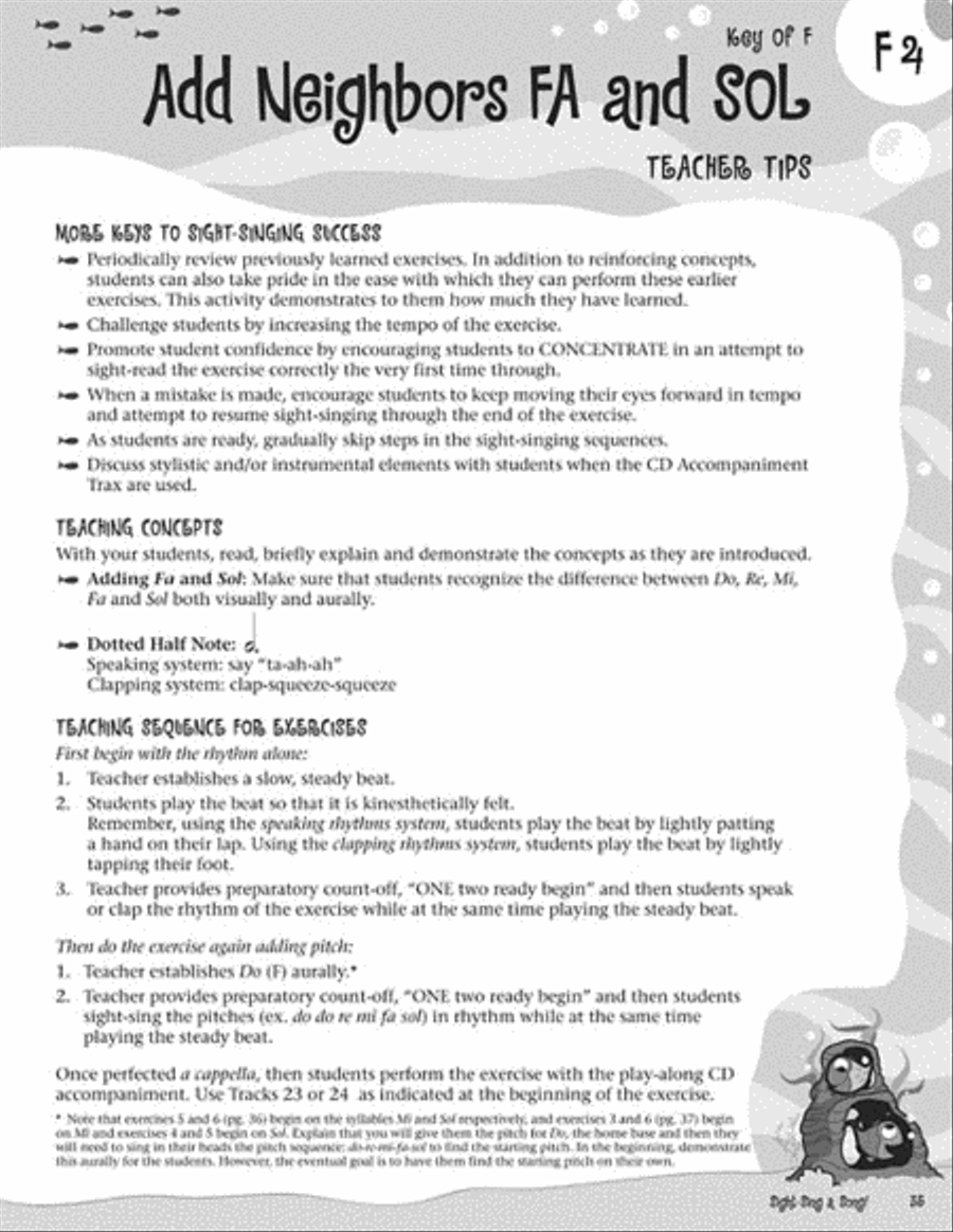 Sight-Sing a Song! (Set 1: Keys of C and F) Book and CD scores gallery preview page 6