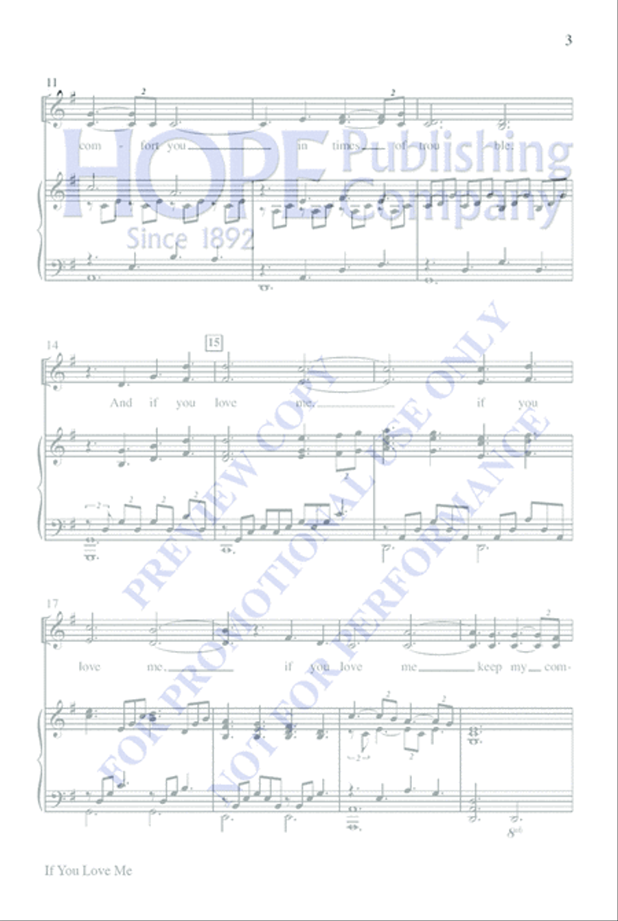 If You Love Me If You Love Me 4-Part scores gallery preview page 3