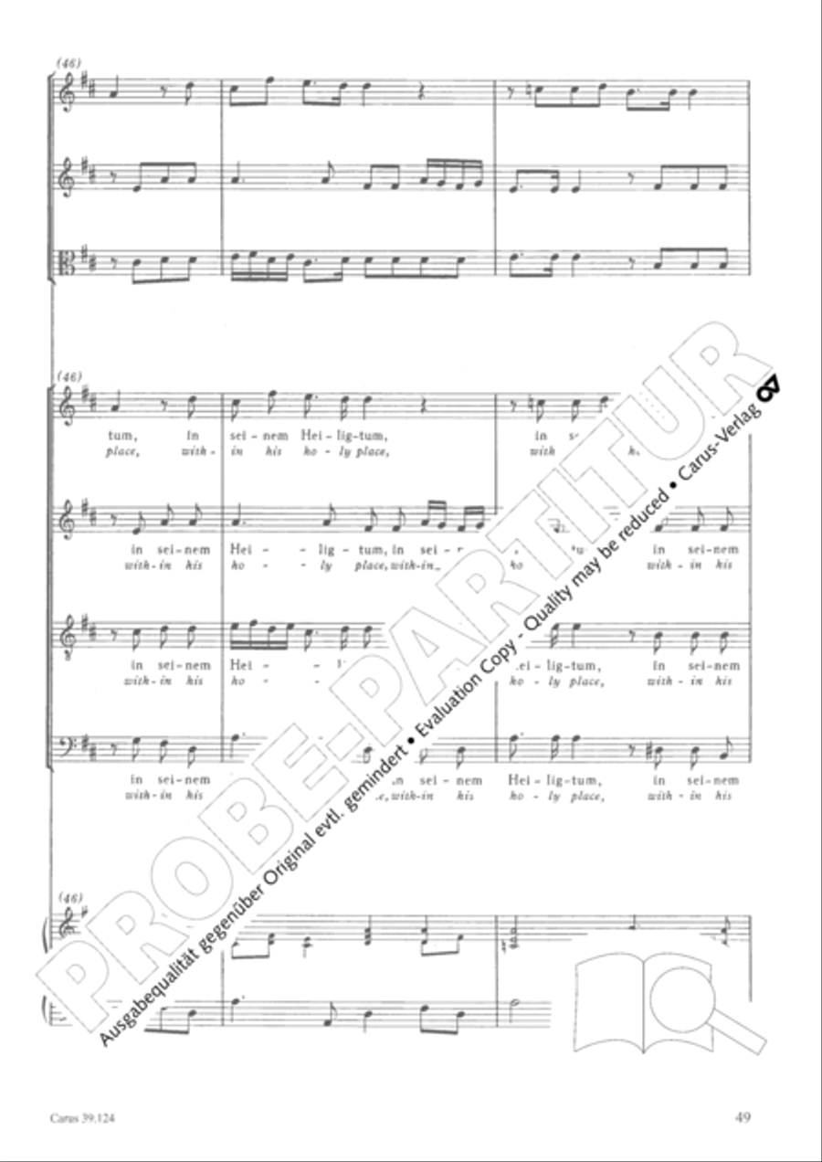 Sing to the Lord a new song (Singet dem Herrn ein neues Lied) 4-Part scores gallery preview page 50