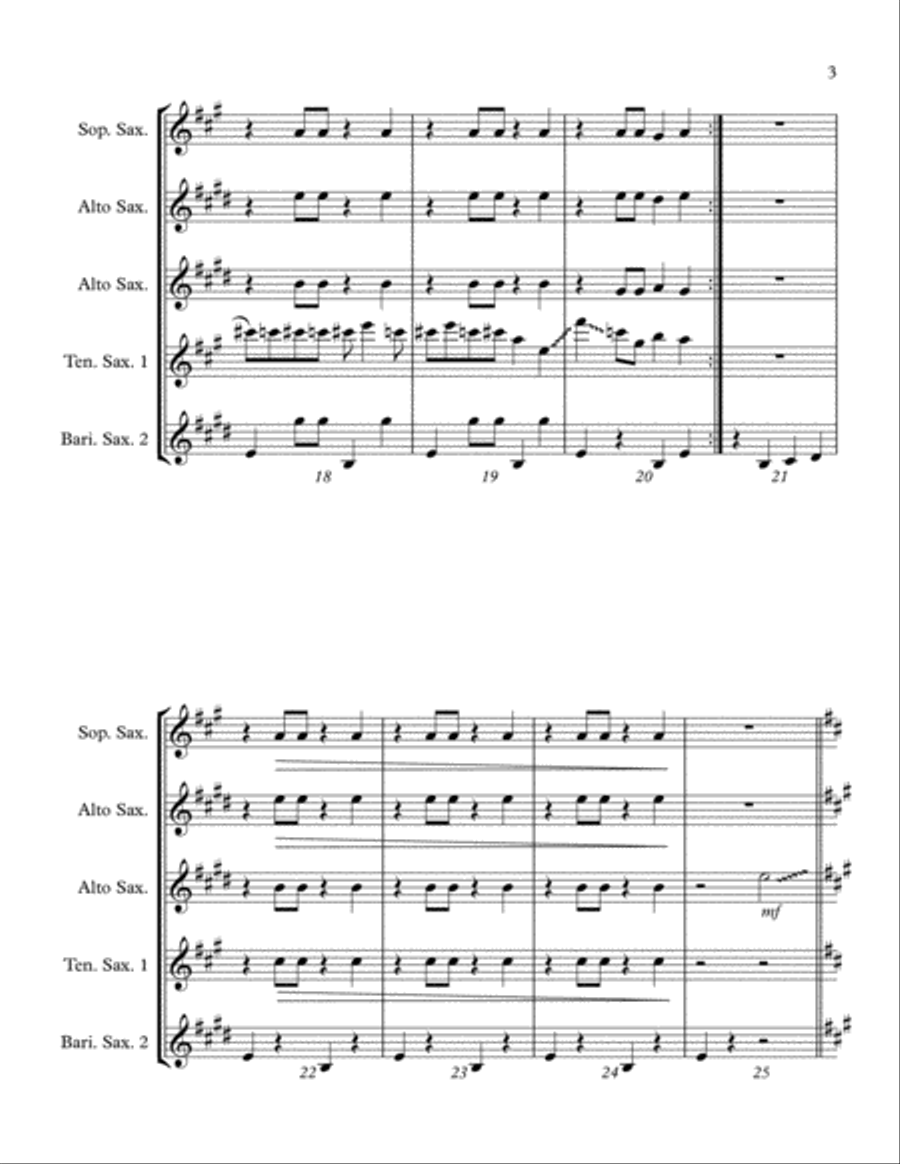 Yakety Sax Woodwind Quartet scores gallery preview page 4