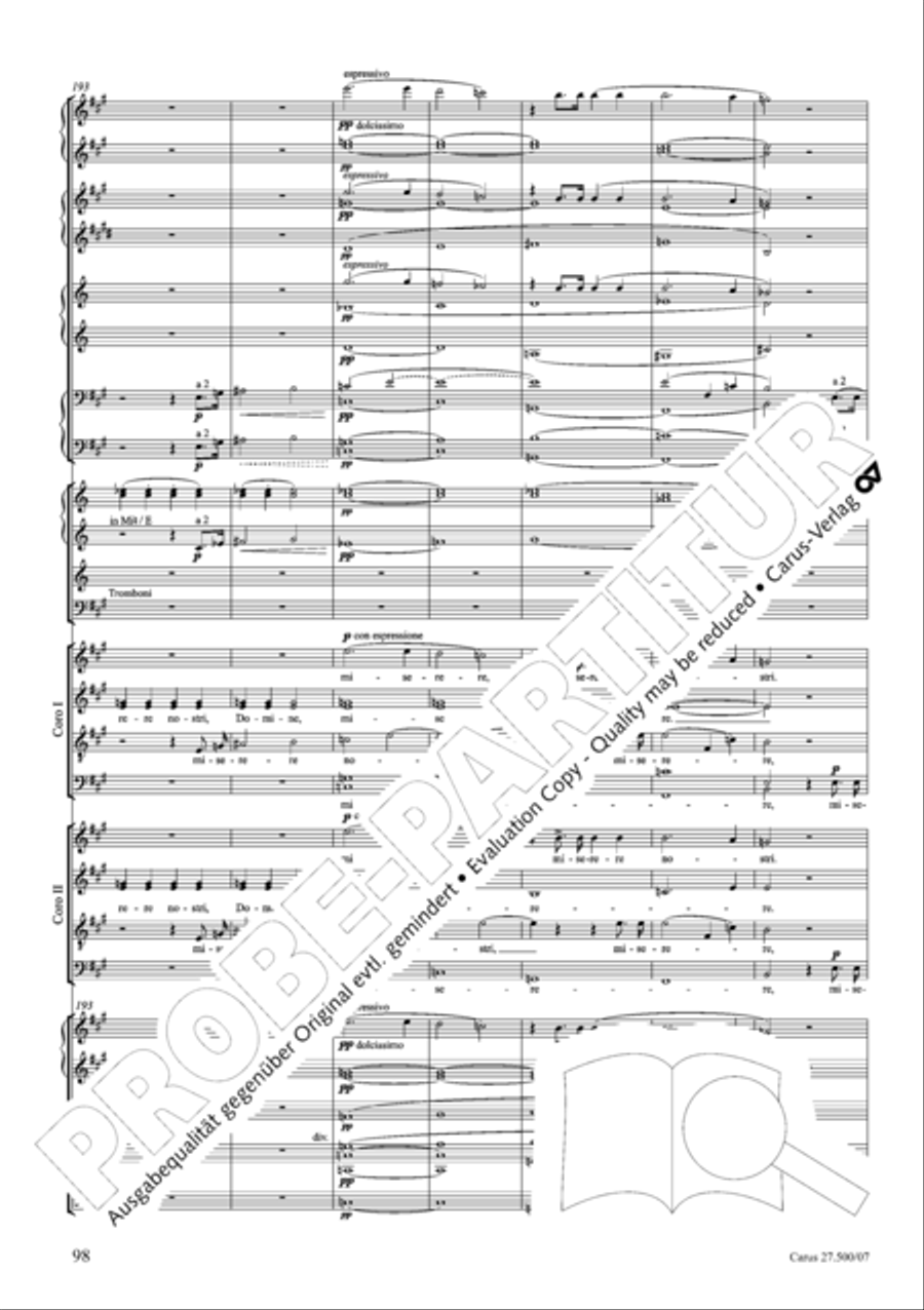 Quattro pezzi sacri Orchestra scores gallery preview page 99