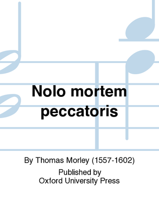 Book cover for Nolo mortem peccatoris