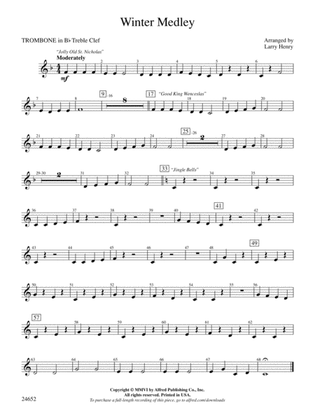 Winter Medley: (wp) Bb Trombone T.C.