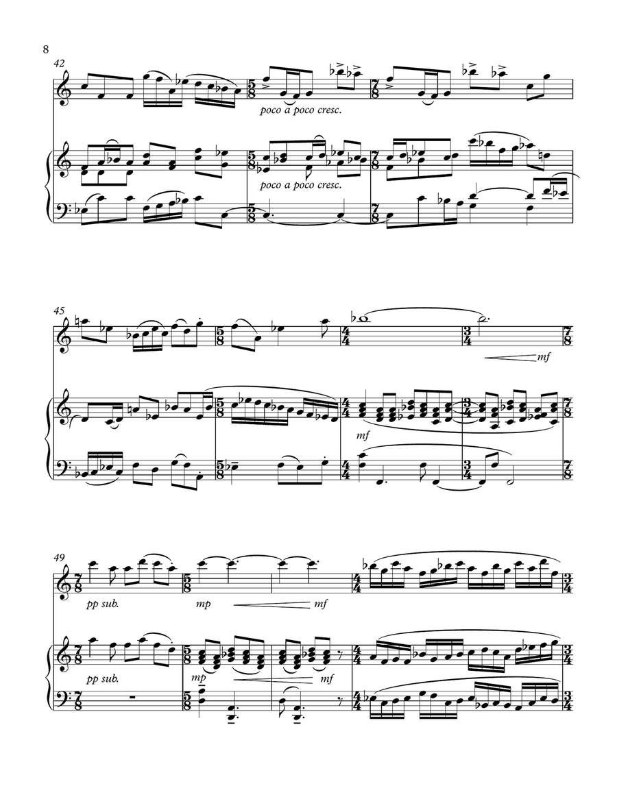 Sonata for Clarinet and Piano Chamber Music scores gallery preview page 5