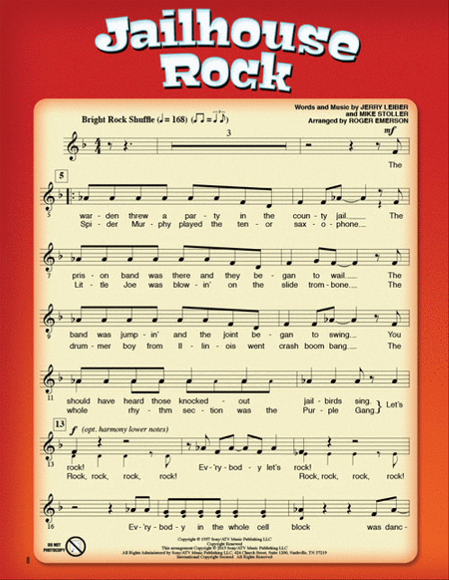 Rock Around the '50s Choir scores gallery preview page 4