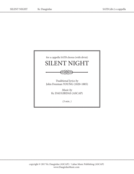 Silent Night - Reimagined. (SATB-div) image number null