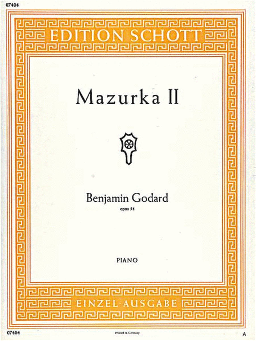 Mazurka II in B-flat Major, Op. 54 Piano Solo scores gallery preview page 1