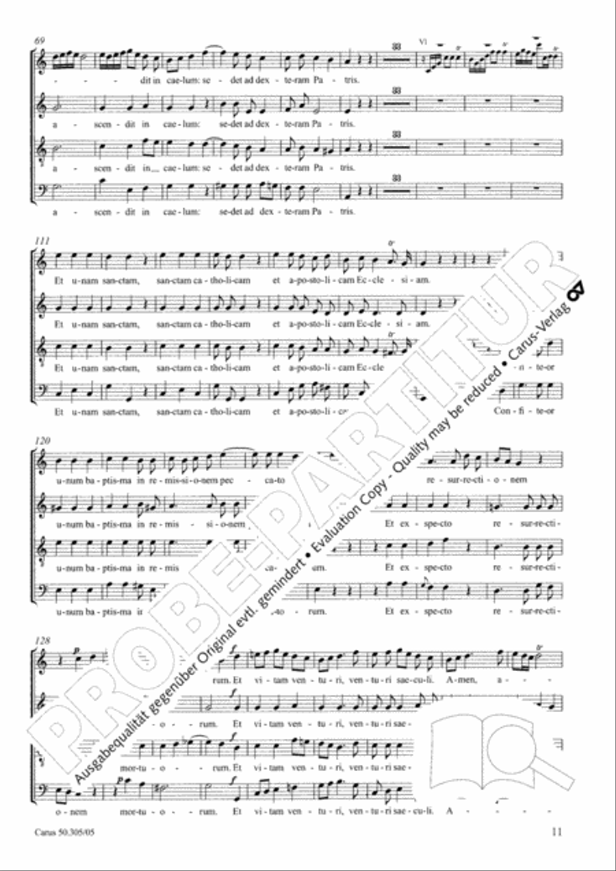 Missa Beatissimae Virginis Mariae 4-Part scores gallery preview page 12