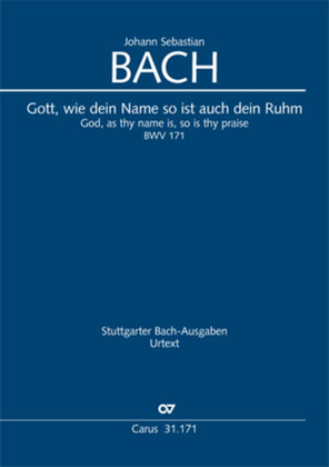 Book cover for God, as thy name is, so is thy praise (Gott, wie dein Name, so ist auch dein Ruhm)