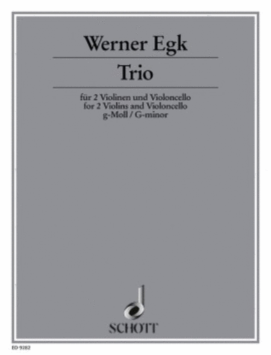 Trio In G Minor 2 Violins/cello