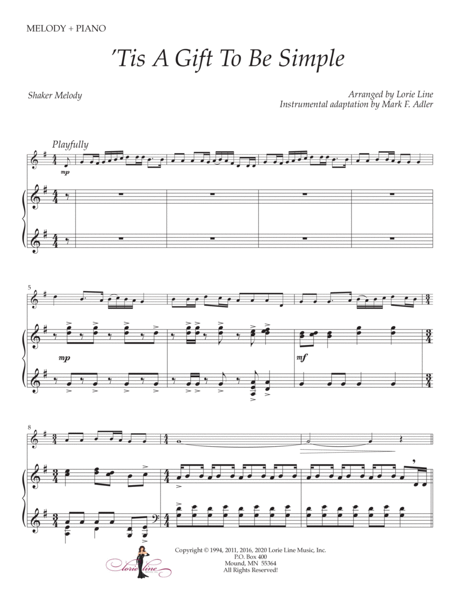 Tis A Gift To Be Simple Tis A Gift To Be Simple Flute scores gallery preview page 1
