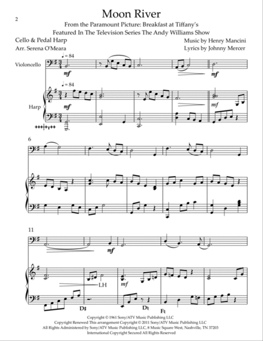 Moon River String Duet scores gallery preview page 2