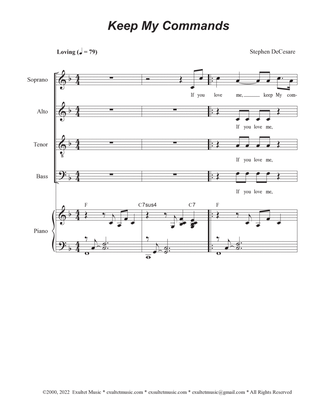 Book cover for Keep My Commands (SATB)