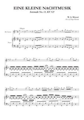 Eine Kleine Nachtmusik (1st Mov.) for Clarinet and Piano