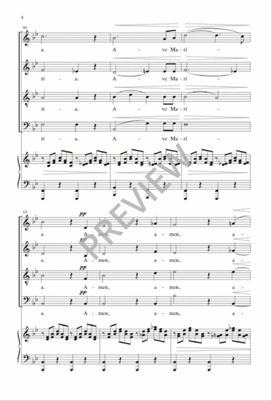 Ave Maria 4-Part scores gallery preview page 8