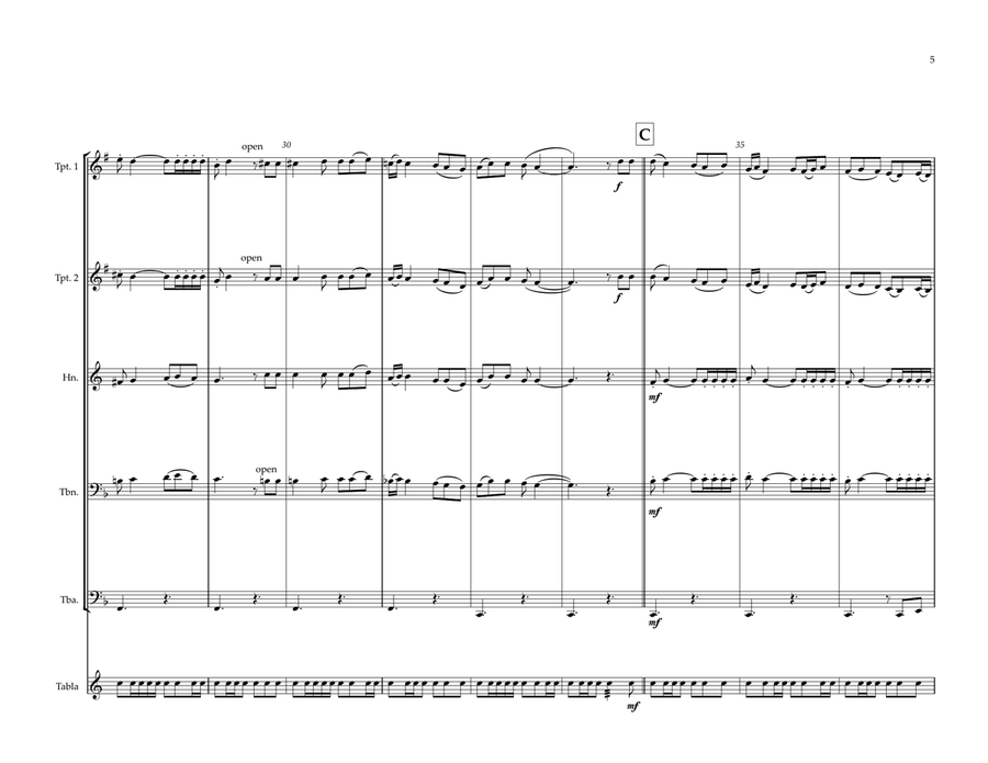 Bangladeshi National Anthem for Brass Quintet (