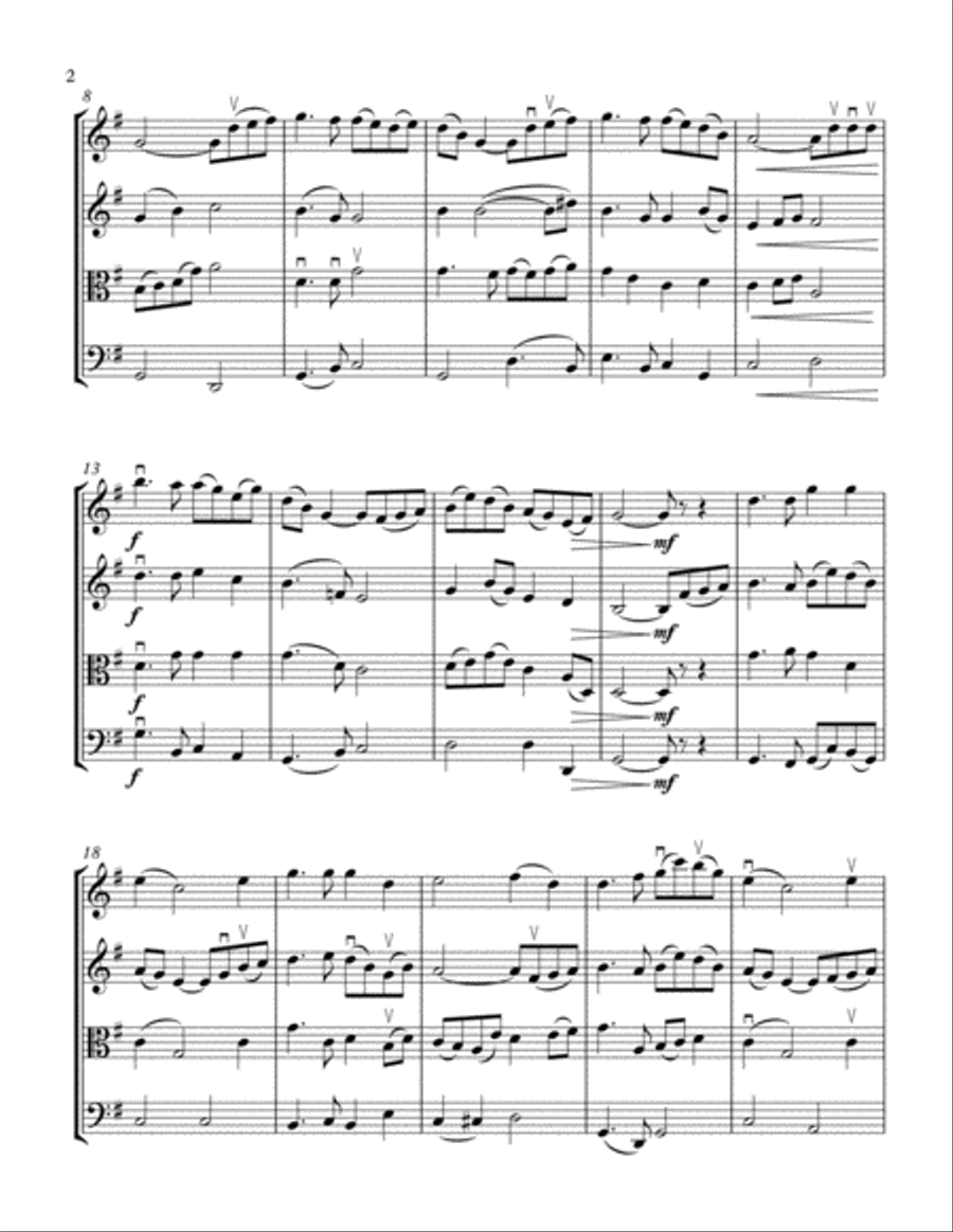 Danny Boy (String Quartet) String Quartet scores gallery preview page 2