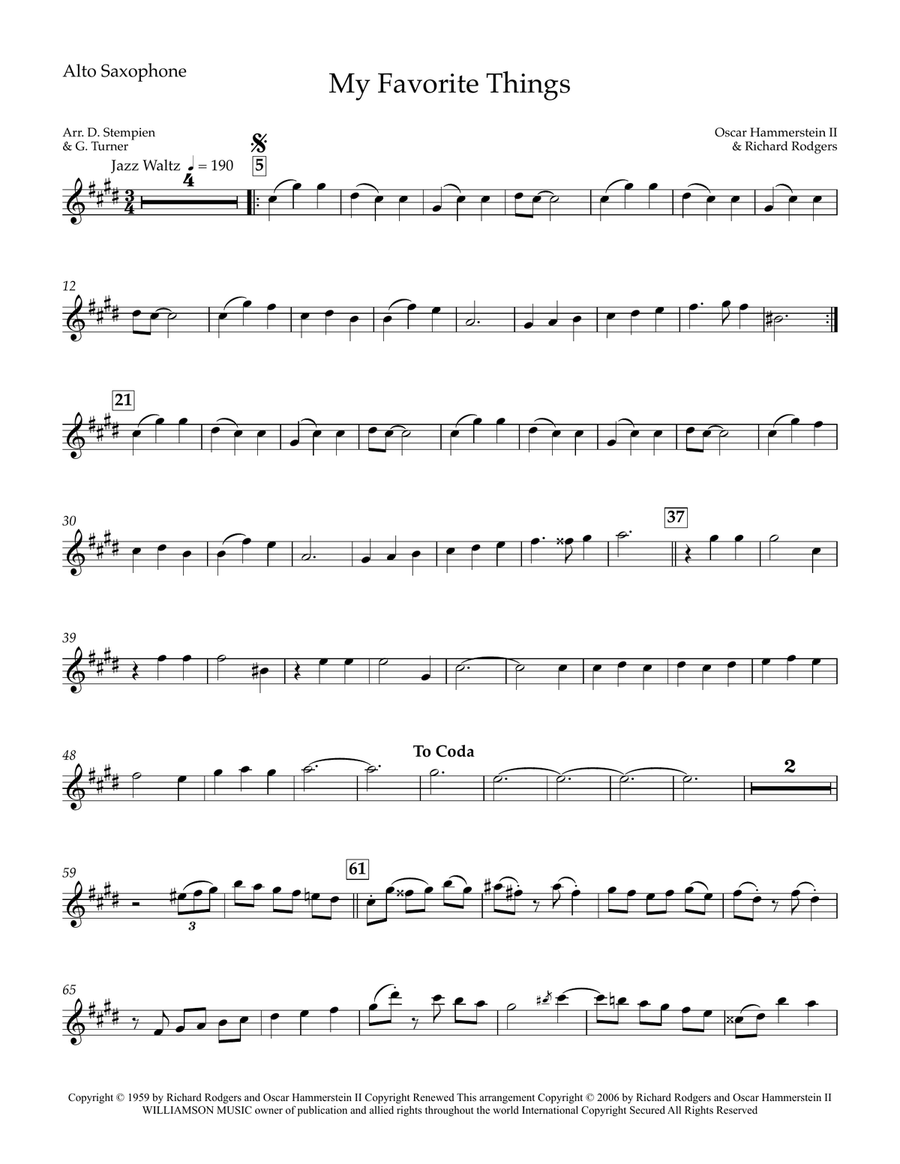 My Favorite Things My Favorite Things Alto Saxophone scores gallery preview page 5