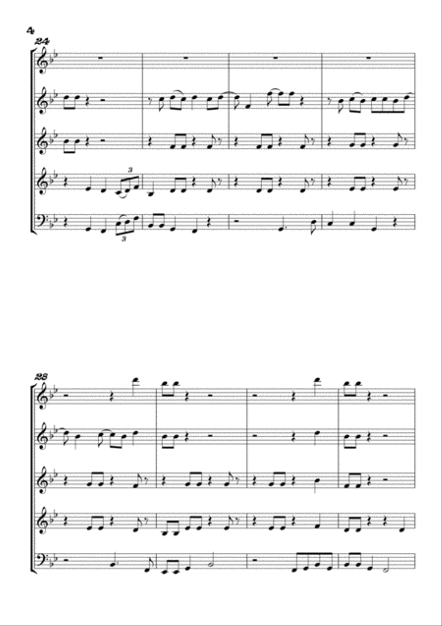 Don't Worry, Be Happy Woodwind Quintet scores gallery preview page 5