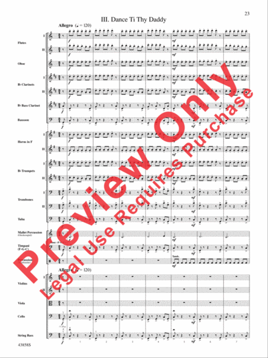 A Northumbrian Folk Song Suite Full Orchestra scores gallery preview page 24
