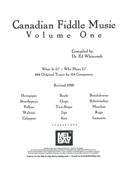 Canadian Fiddle Music Volume 1